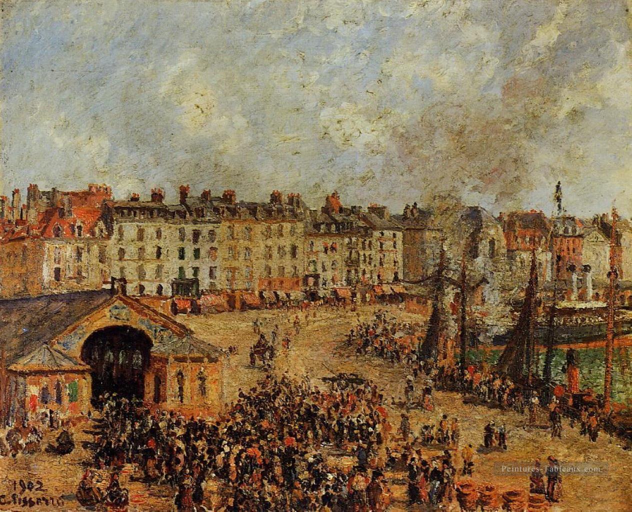 le marché aux poissons dieppe 2 1902 Camille Pissarro Parisien Peintures à l'huile